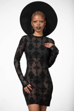 Alter Mesh Bodycon Dress -Plus Size Shop ALTER MESH BODYCON DRESS W D