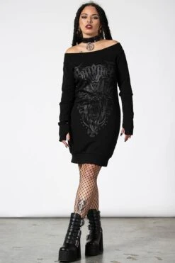 Bellow Bardot Sweater Dress -Plus Size Shop BELLOW BARDOT SWEATER DRESS D