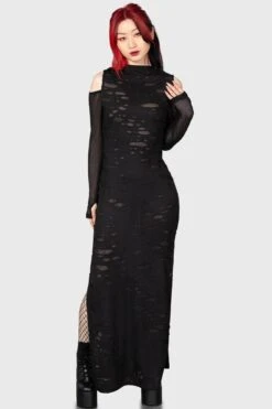 Biters Maxi Dress [B] -Plus Size Shop BITERS MAXI DRESS BLACK W F f2a8a26c 285f 432d 8ccd 58b38e78edbd