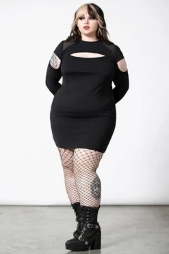 Cosmic Shift Long Sleeve Dress [PLUS] -Plus Size Shop COSMIC SHIFT LONG SLEEVE DRESS PLUS W E