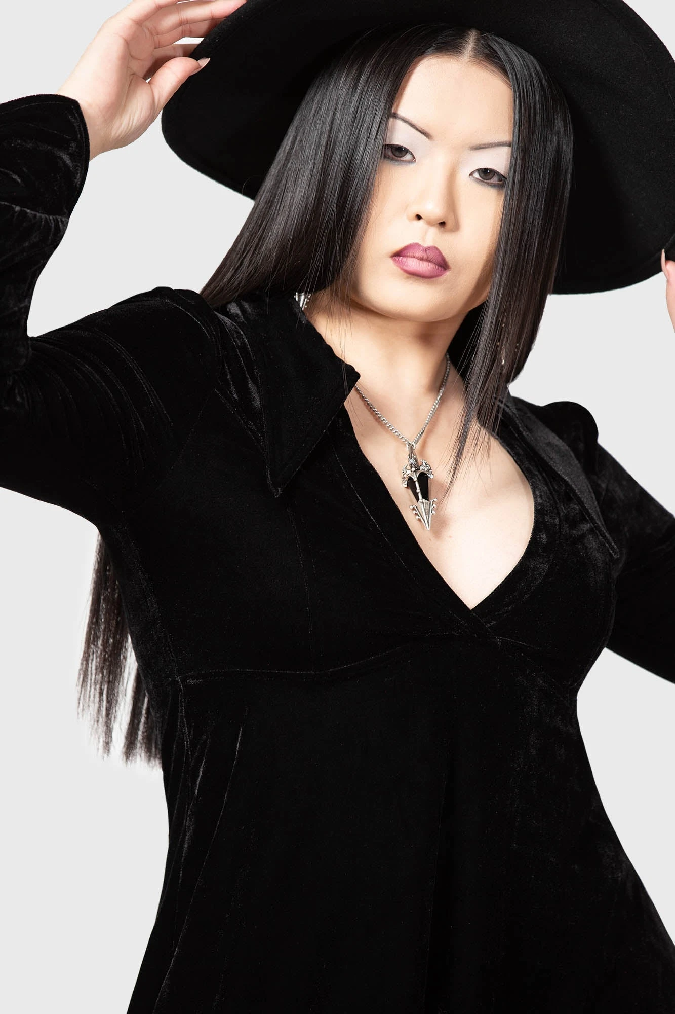 Hecate Velvet Plunge Dress 1 Hecate Velvet Plunge Dress