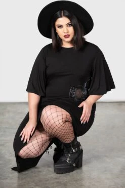 Maple Asymmetric Dress [PLUS] -Plus Size Shop MAPLE ASYMMETRIC DRESS PLUS W E