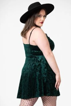 Mistress Of Mayhem Skater Dress [EMERALD] [PLUS] -Plus Size Shop MISTRESS OF MAYHEM DRESS EMERALD PLUS W E