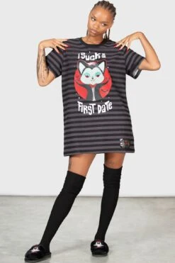 Purrrfect Pairing T-Shirt Dress -Plus Size Shop PURRFECT PAIRIN TSHIRT DRESS W D
