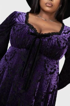 Sitri Long Sleeve Dress [PURPLE] [PLUS] -Plus Size Shop SITRI LONG SLEEVE DRESS PURPLE PLUS W E